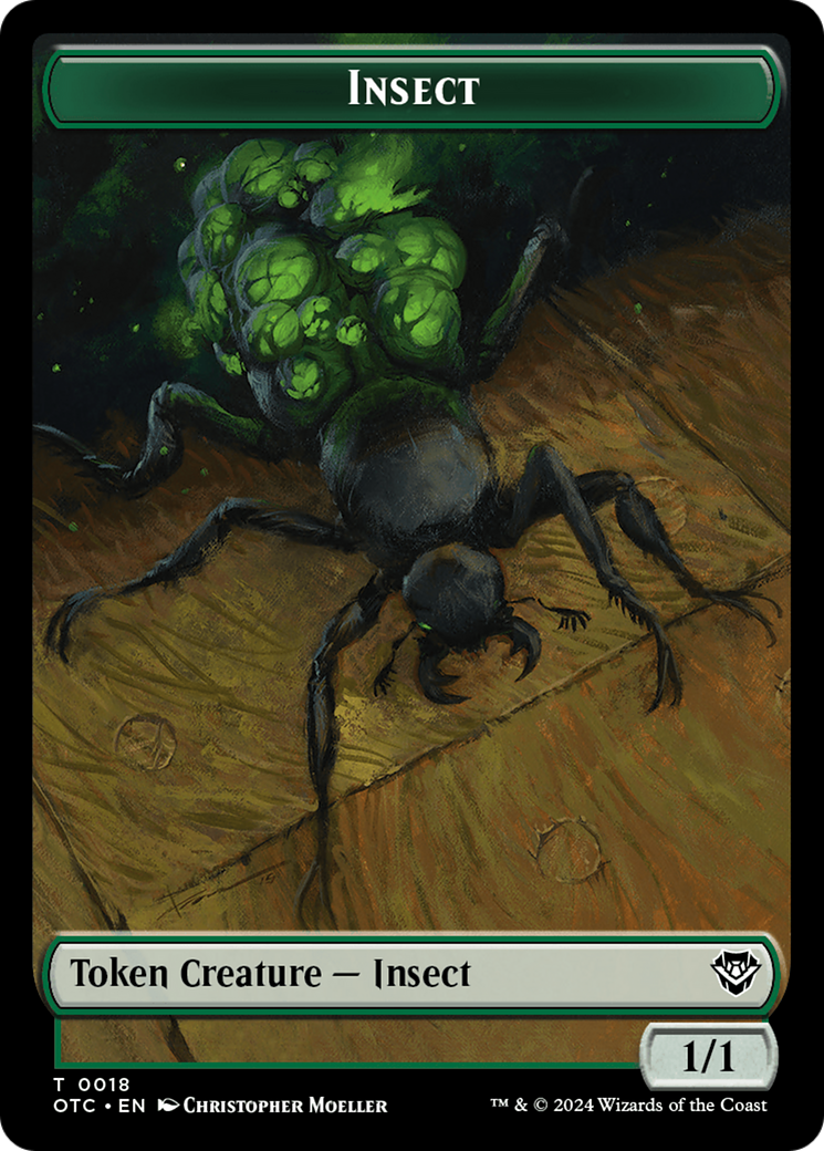 Insect // Elemental (0017) Double-Sided Token [Outlaws of Thunder Junction Commander Tokens] | Grognard Games