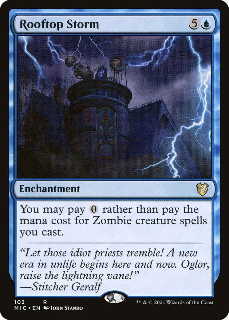 Rooftop Storm [Innistrad: Midnight Hunt Commander] | Grognard Games