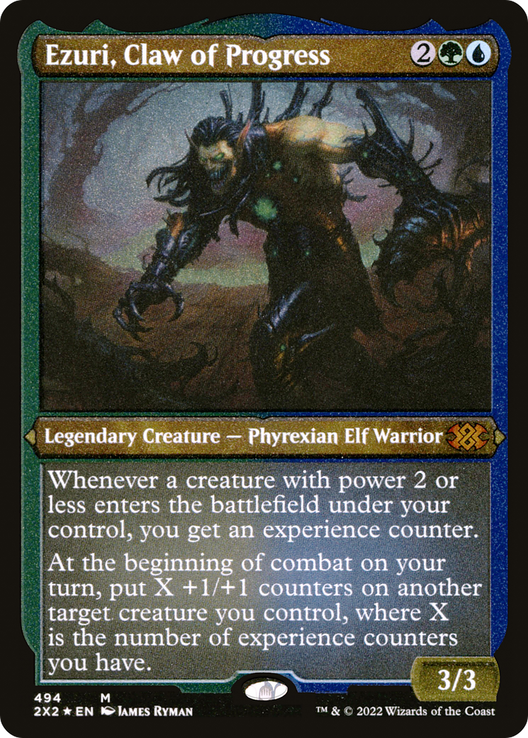 Ezuri, Claw of Progress (Foil Etched) (2X2-494) - Double Masters 2022 Foil | Grognard Games