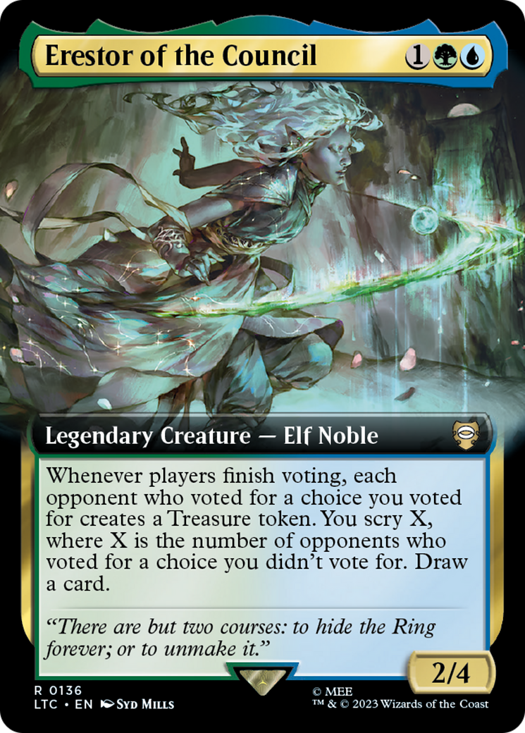 Erestor of the Council (LTC-136) - Tales of Middle-earth Commander: (Extended Art) Foil | Grognard Games