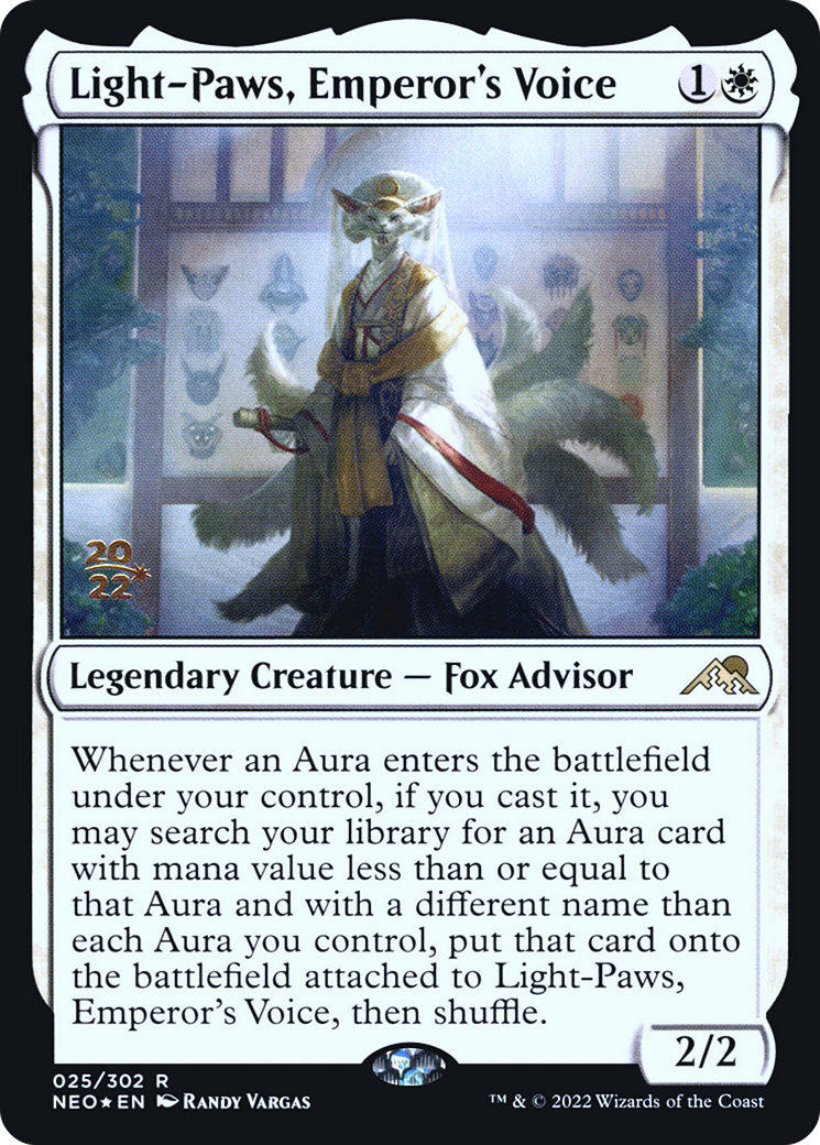 Light-Paws, Emperor's Voice [Kamigawa: Neon Dynasty Prerelease Promos] | Grognard Games