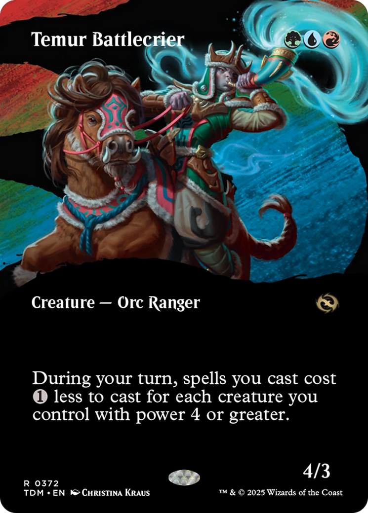Temur Battlecrier (Borderless) [Tarkir: Dragonstorm] | Grognard Games