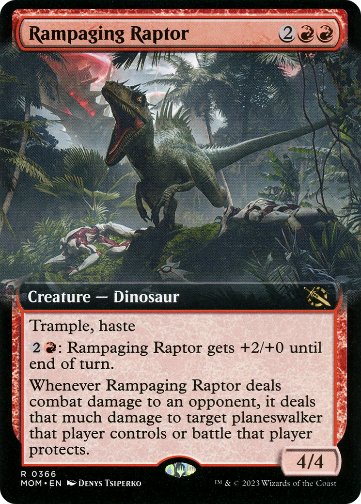 Rampaging Raptor (Extended Art) [March of the Machine] | Grognard Games