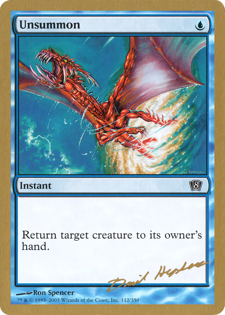 Unsummon (Dave Humpherys) [World Championship Decks 2003] | Grognard Games