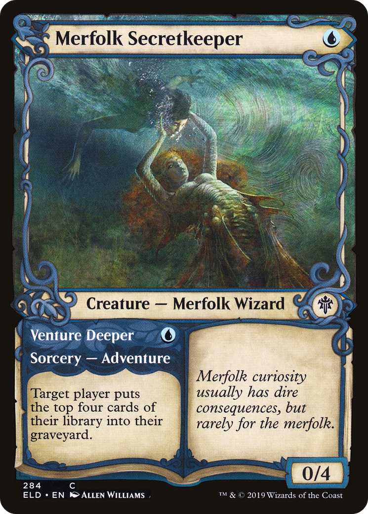 Merfolk Secretkeeper // Venture Deeper (Showcase) [Throne of Eldraine] | Grognard Games