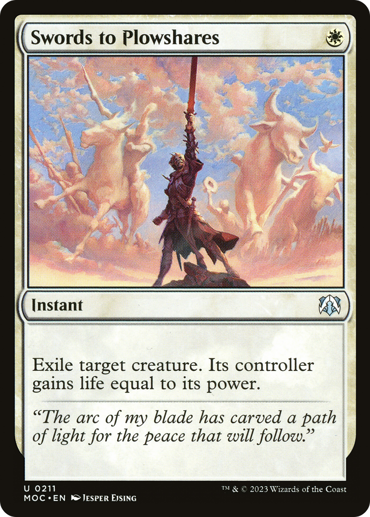 Swords to Plowshares [March of the Machine Commander] | Grognard Games