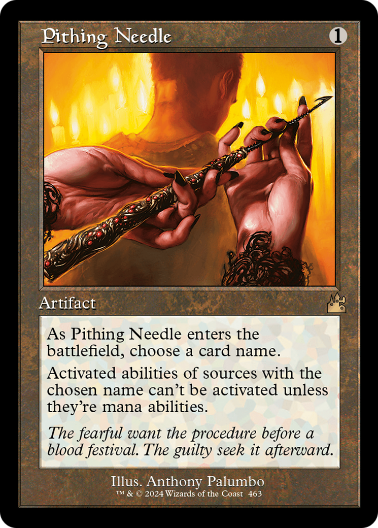 Pithing Needle (Retro Frame) [Ravnica Remastered] | Grognard Games