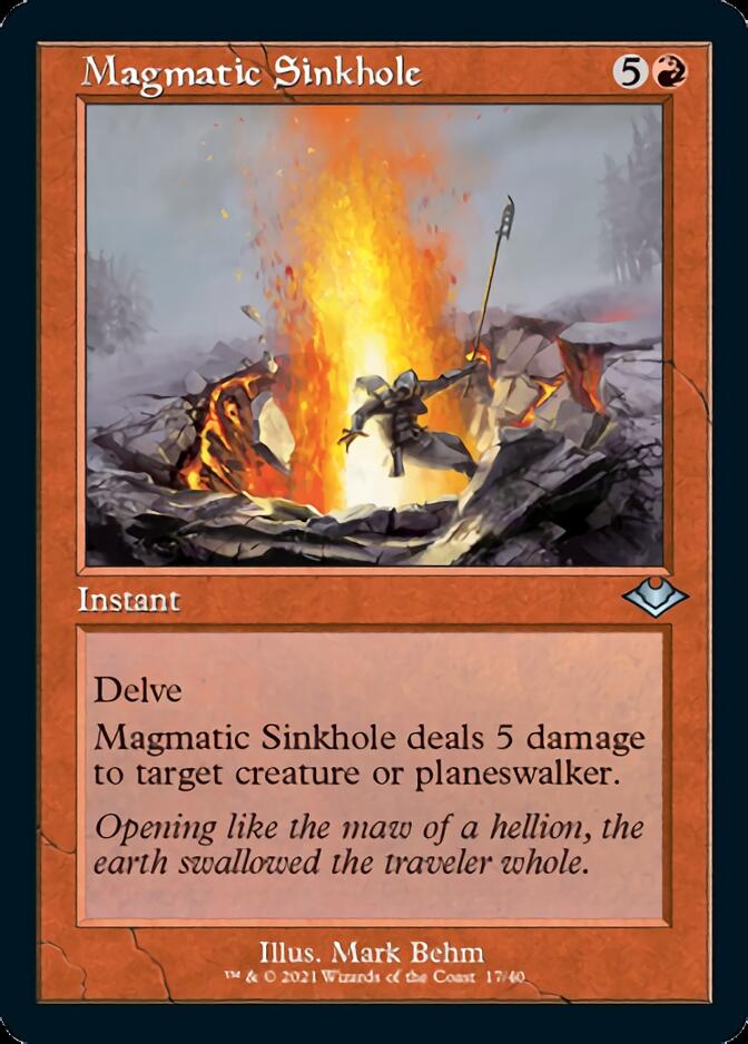 Magmatic Sinkhole (Retro Foil Etched) [Modern Horizons] | Grognard Games