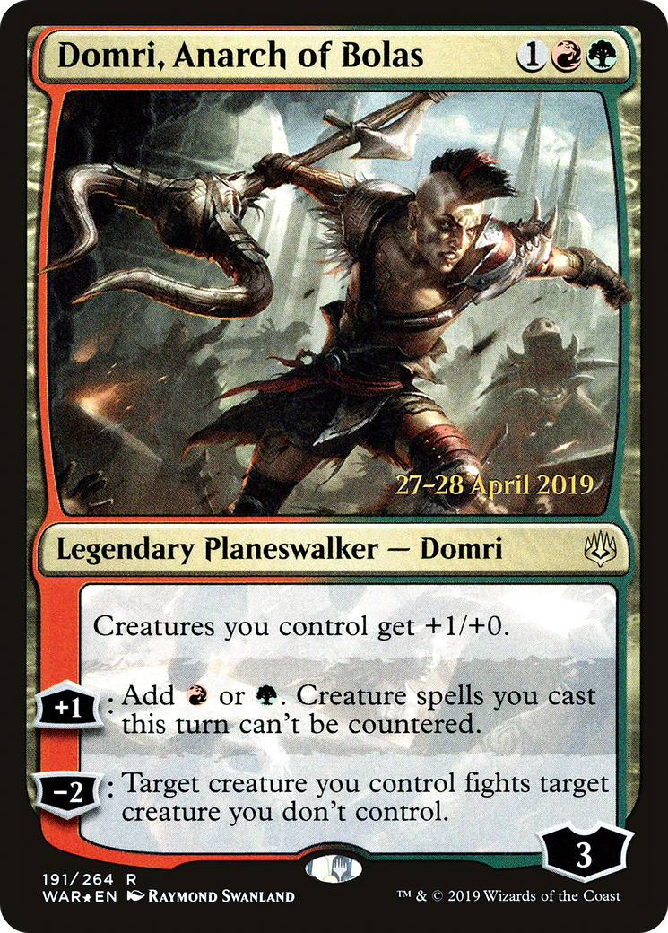 Domri, Anarch of Bolas  [War of the Spark Prerelease Promos] | Grognard Games