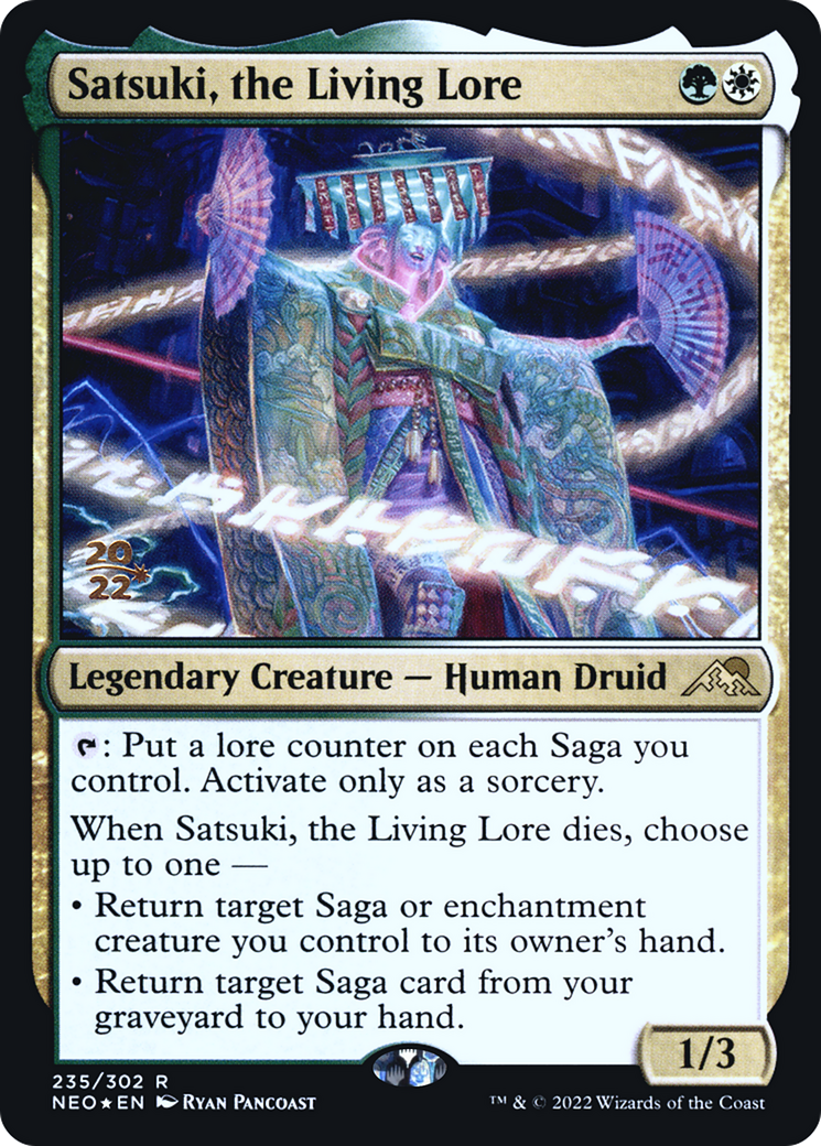 Satsuki, the Living Lore [Kamigawa: Neon Dynasty Prerelease Promos] | Grognard Games