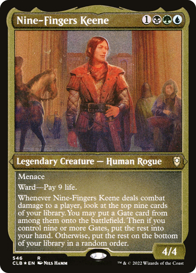Nine-Fingers Keene (Foil Etched) (CLB-546) - Commander Legends: Battle for Baldur's Gate Foil | Grognard Games