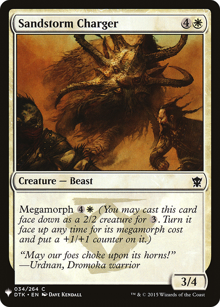 Sandstorm Charger [Mystery Booster] | Grognard Games
