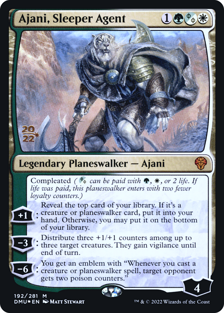 Ajani, Sleeper Agent [Dominaria United Prerelease Promos] | Grognard Games