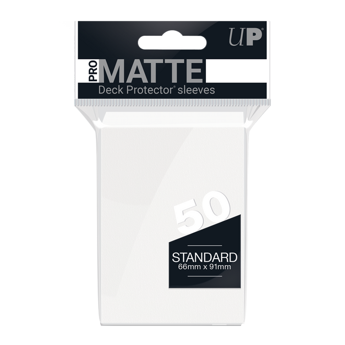 Ultra Pro Standard Pro-Matte Deck Protector Sleeves 50ct - White | Grognard Games