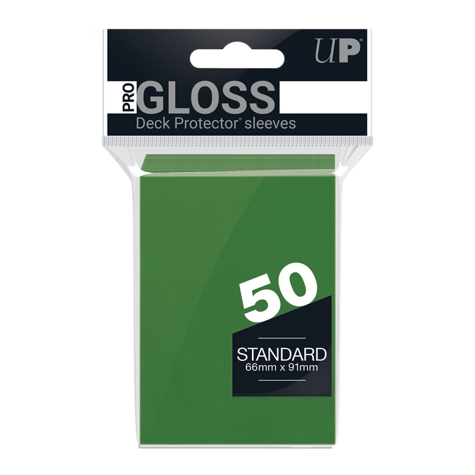 Ultra Pro Standard Pro-Gloss Deck Protector Sleeves 50ct - Green | Grognard Games