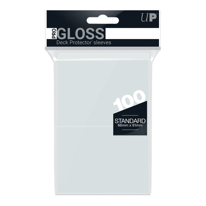 Ultra Pro Pro-Gloss Standard Deck Protector Sleeves 100ct - Clear | Grognard Games