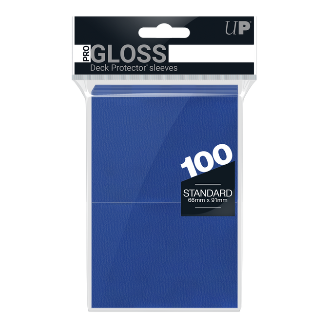 Ultra Pro Pro-Gloss Standard Deck Protector Sleeves 100ct - Blue | Grognard Games