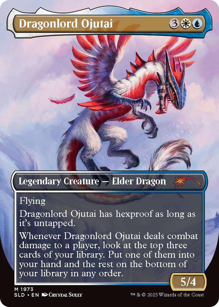 Dragonlord Ojutai // Dragonlord Ojutai (SLD-1973) - Secret Lair Drop (Borderless) Foil | Grognard Games