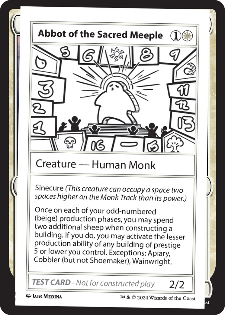 Abbot of the Sacred Meeple [Mystery Booster 2 Playtest Cards] | Grognard Games