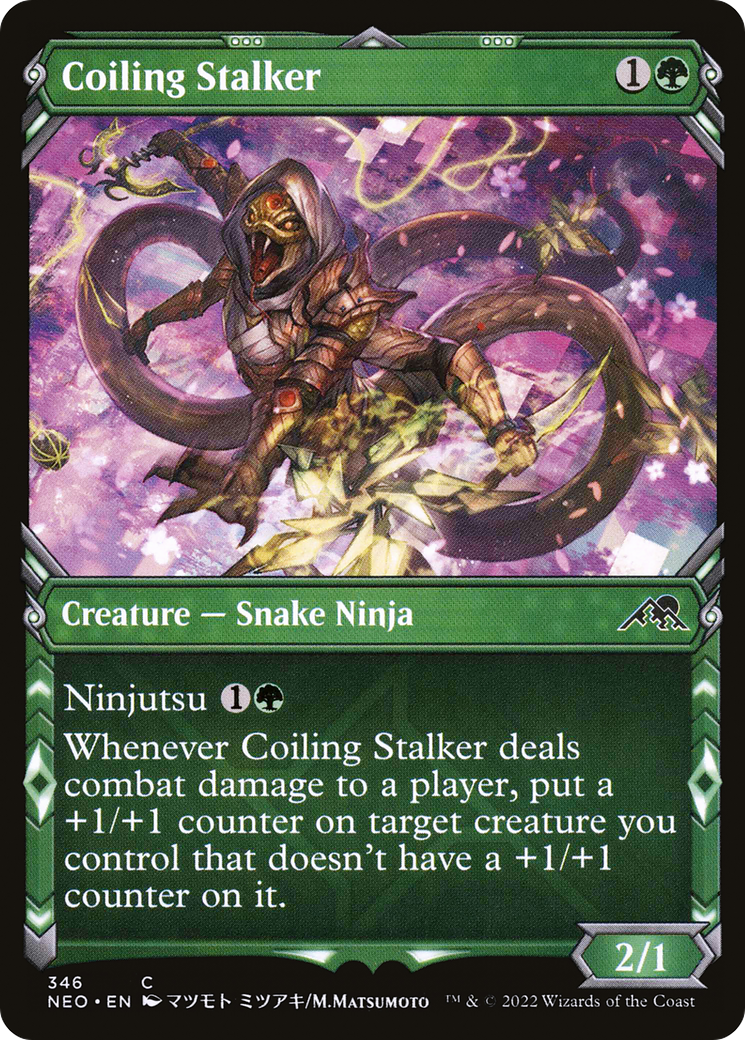 Coiling Stalker (Showcase Ninja) [Kamigawa: Neon Dynasty] | Grognard Games