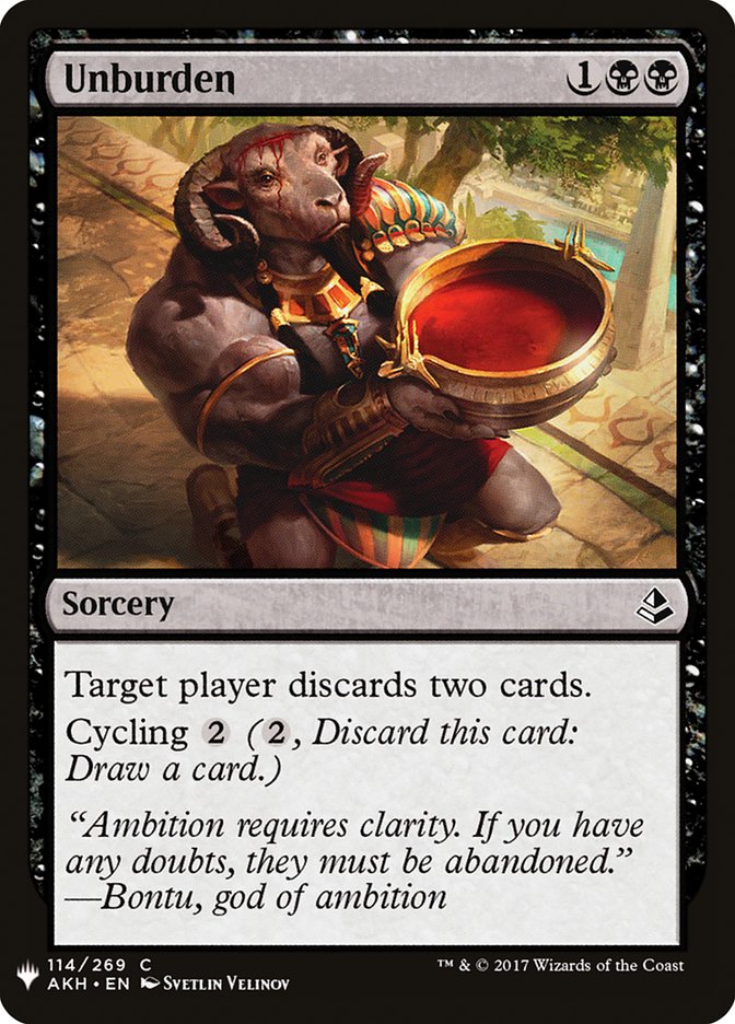 Unburden [Mystery Booster] | Grognard Games