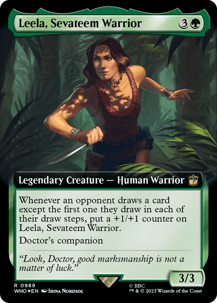 Leela, Sevateem Warrior (Extended Art) (Surge Foil) [Doctor Who] | Grognard Games