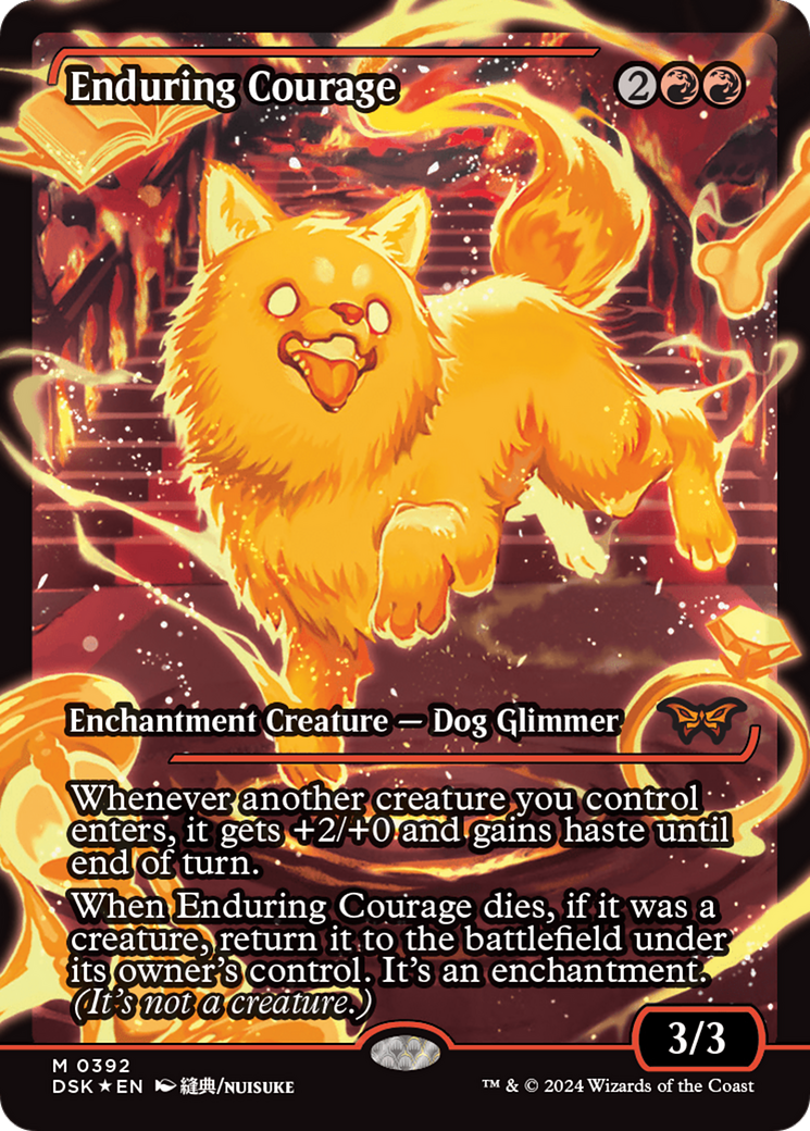 Enduring Courage (Japan Showcase) (Japanese) [Duskmourn: House of Horror] | Grognard Games