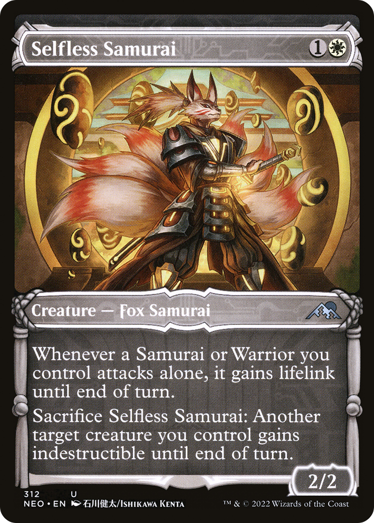 Selfless Samurai (Showcase Samurai) [Kamigawa: Neon Dynasty] | Grognard Games