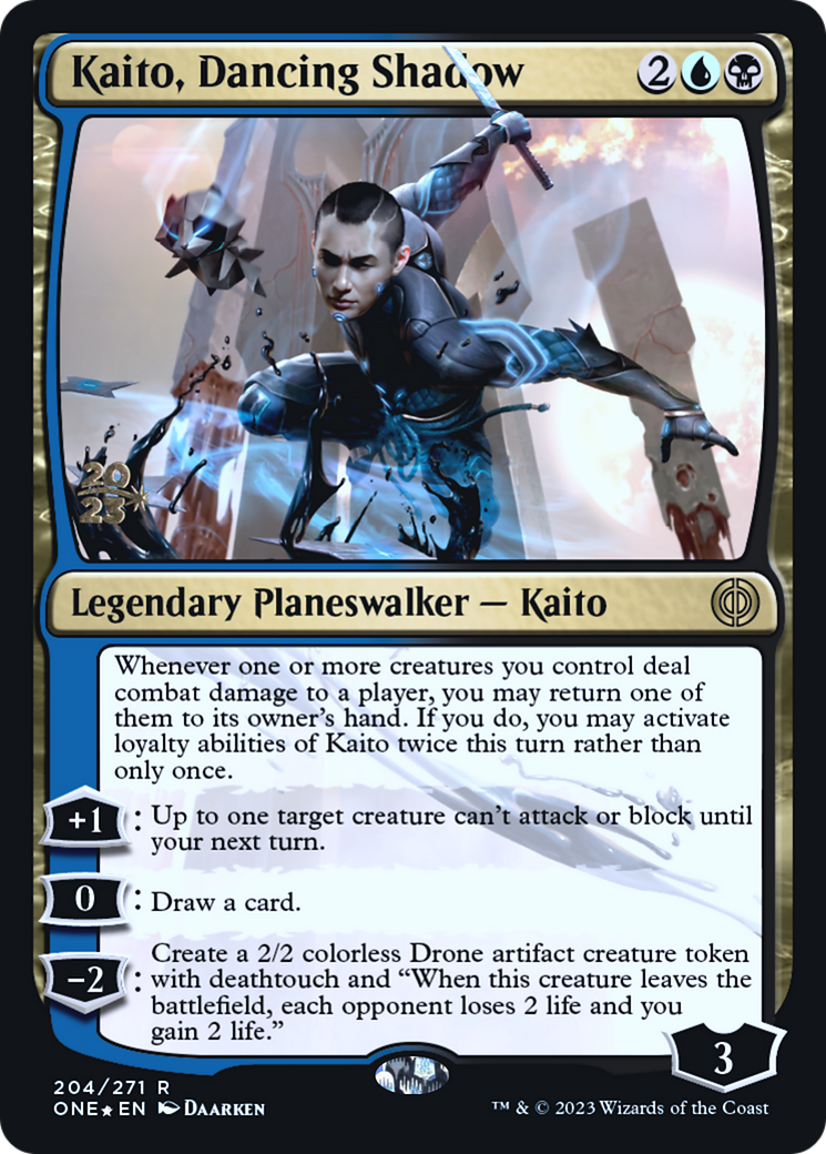 Kaito, Dancing Shadow [Phyrexia: All Will Be One Prerelease Promos] | Grognard Games