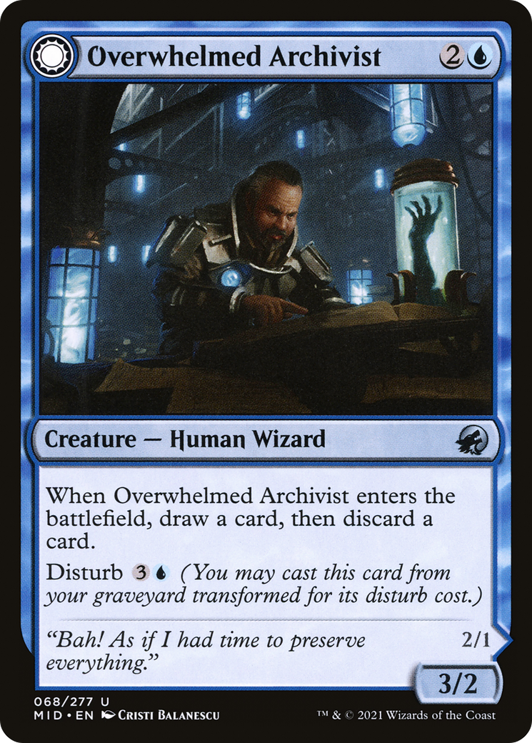 Overwhelmed Archivist // Archive Haunt [Innistrad: Midnight Hunt] | Grognard Games