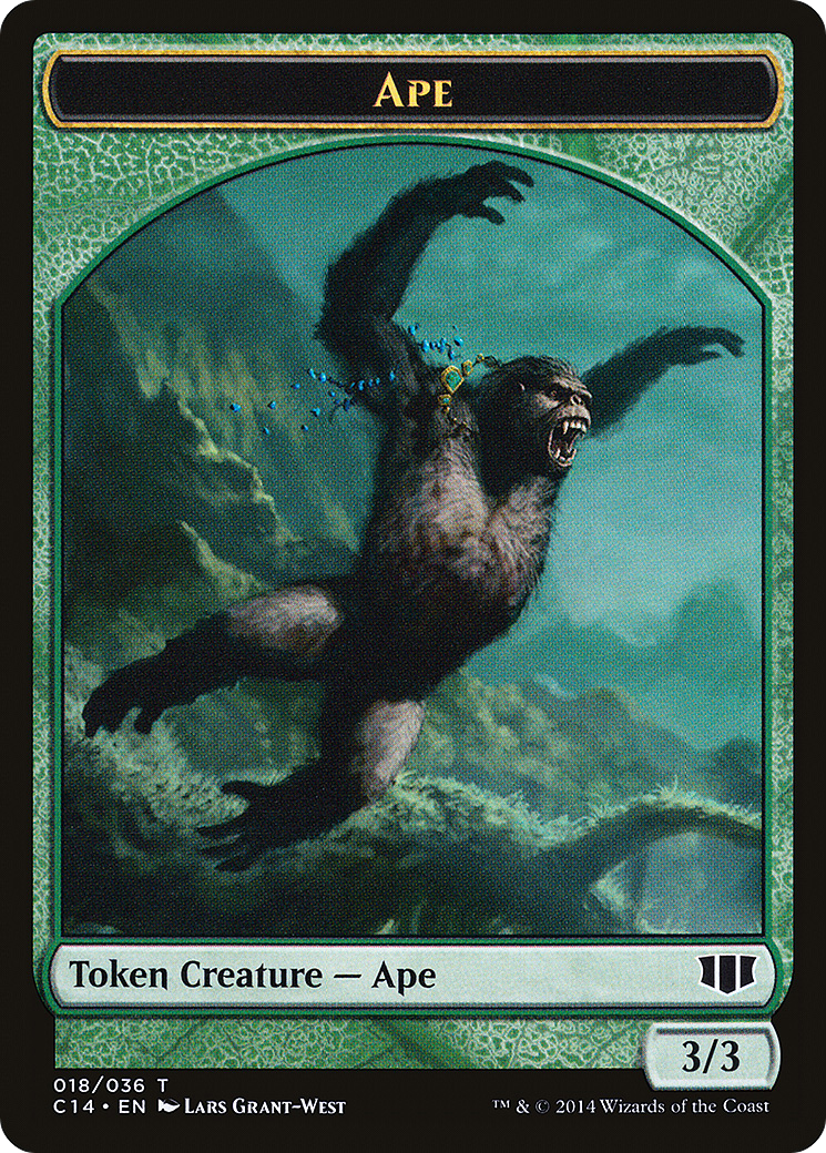 Ape // Zombie (011/036) Double-sided Token [Commander 2014 Tokens] | Grognard Games