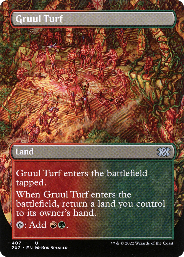 Gruul Turf (Borderless Alternate Art) [Double Masters 2022] | Grognard Games
