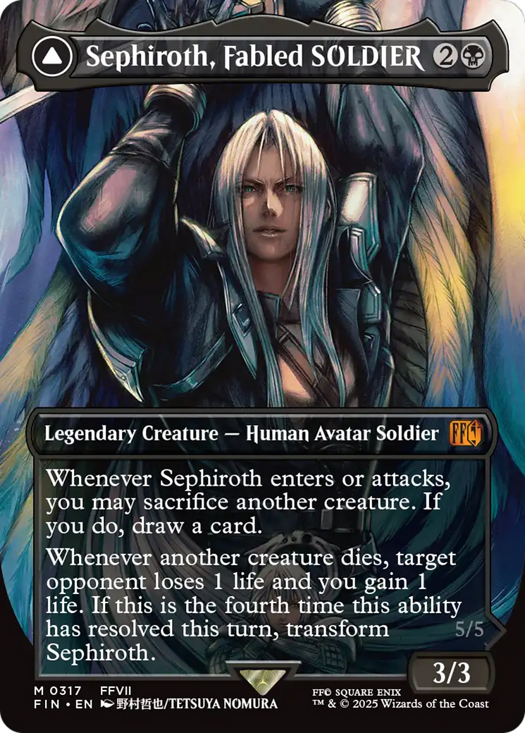 Sephiroth, Fabled SOLDIER (Borderless) (0317) (FIN-317) - FINAL FANTASY Foil | Grognard Games