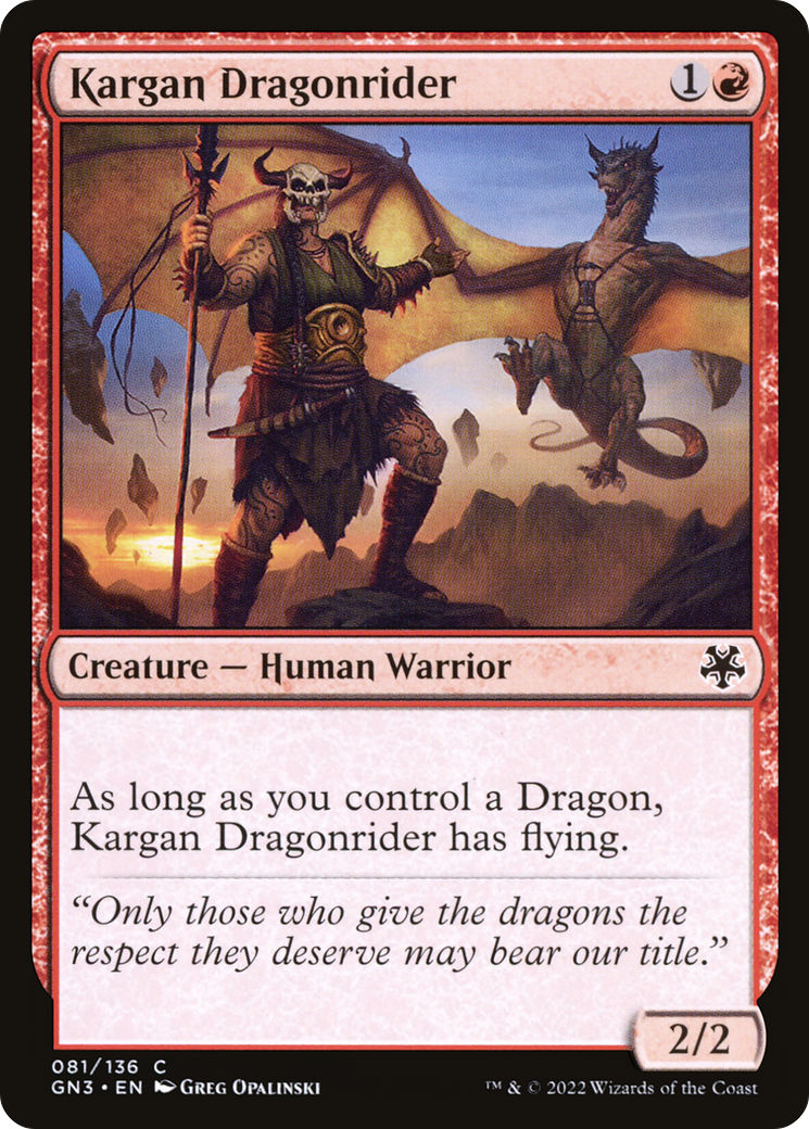 Kargan Dragonrider [Game Night: Free-for-All] | Grognard Games