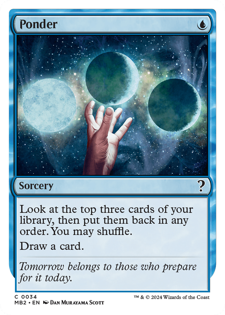 Ponder (White Border) [Mystery Booster 2] | Grognard Games