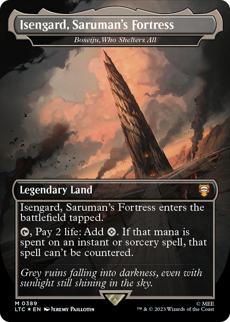 Isengard, Saruman's Fortress - Boseiju, Who Shelters All (Surge Foil Realms and Relics) [The Lord of the Rings: Tales of Middle-Earth Commander] | Grognard Games