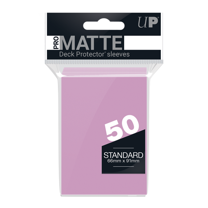 Ultra Pro Standard Pro-Matte Deck Protector Sleeves 50ct - Pink | Grognard Games