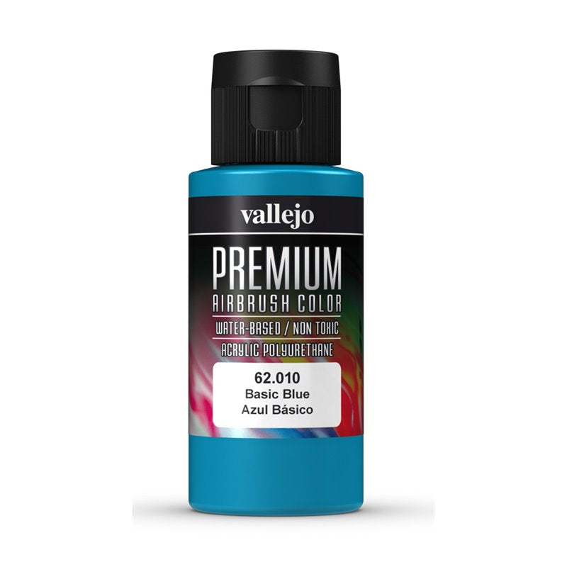 62.010 Vallejo Premium Airbush Color Polyurethane 60 ml - Basic Blue | Grognard Games