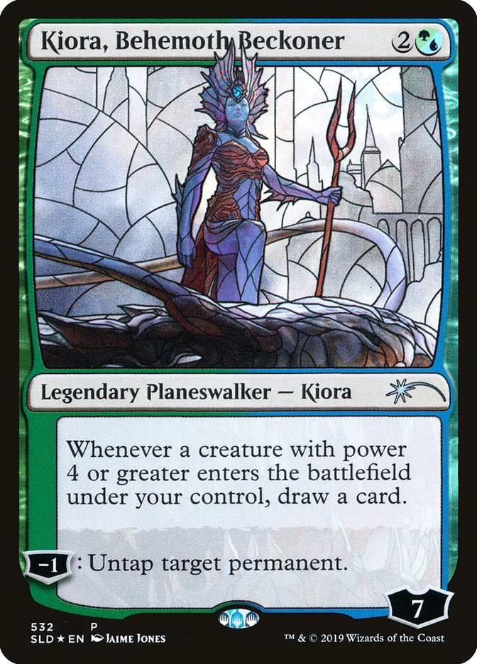 Kiora, Behemoth Beckoner (Stained Glass) [Secret Lair Drop Promos] | Grognard Games