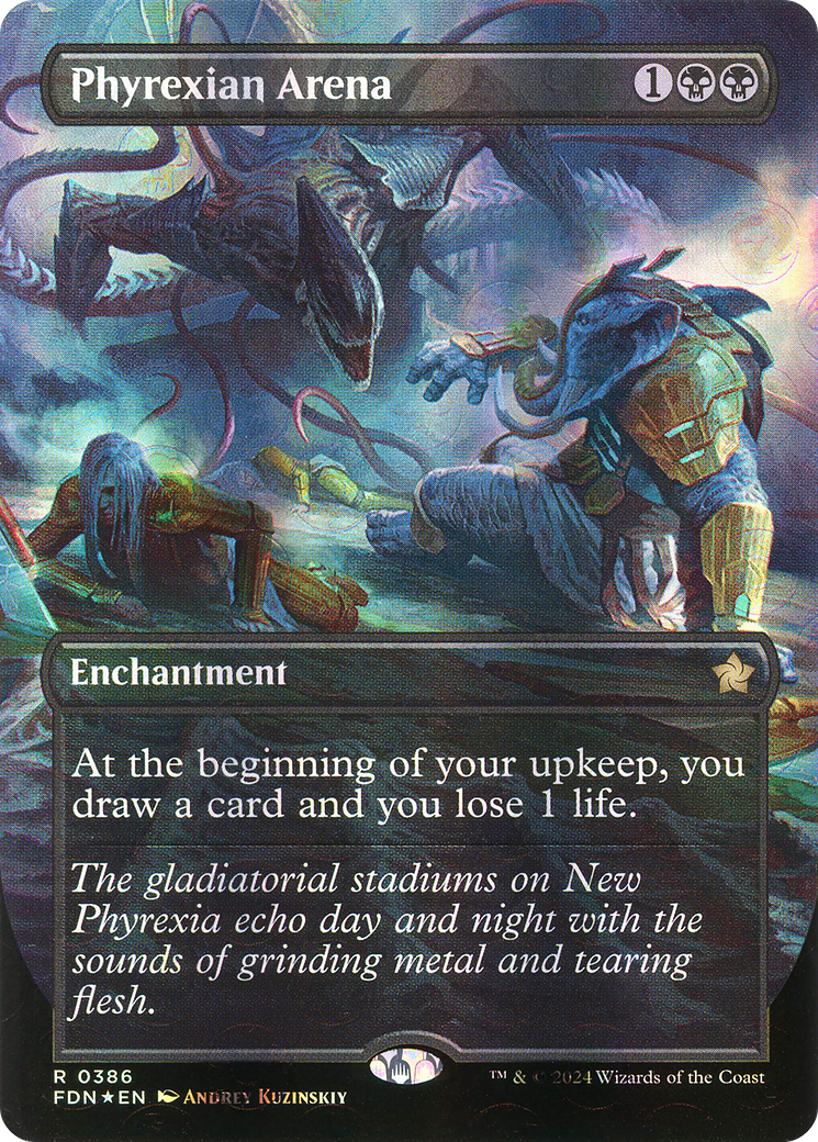 Phyrexian Arena (Borderless) (Mana Foil) [Foundations] | Grognard Games