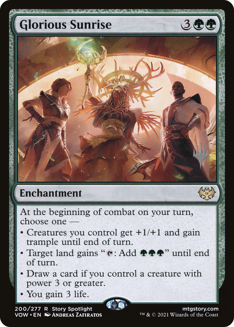 Glorious Sunrise (Promo Pack) [Innistrad: Crimson Vow Promos] | Grognard Games