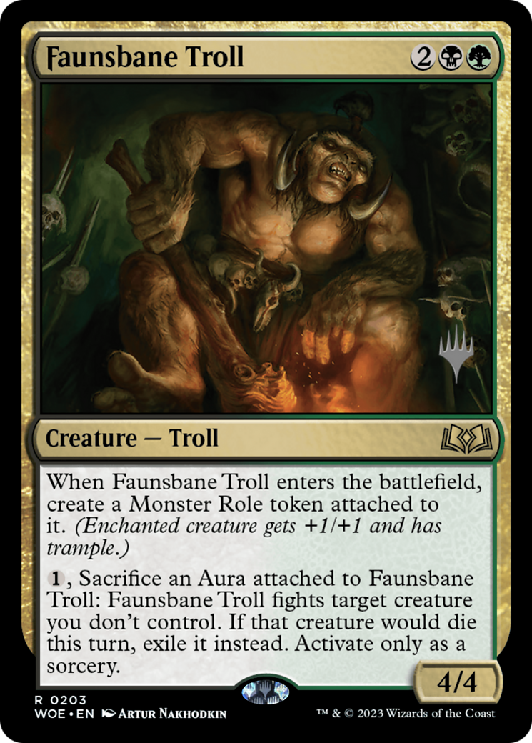 Faunsbane Troll (Promo Pack) [Wilds of Eldraine Promos] | Grognard Games