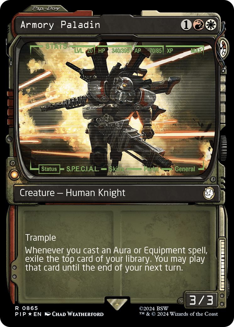 Armory Paladin (Showcase) (Surge Foil) [Fallout] | Grognard Games