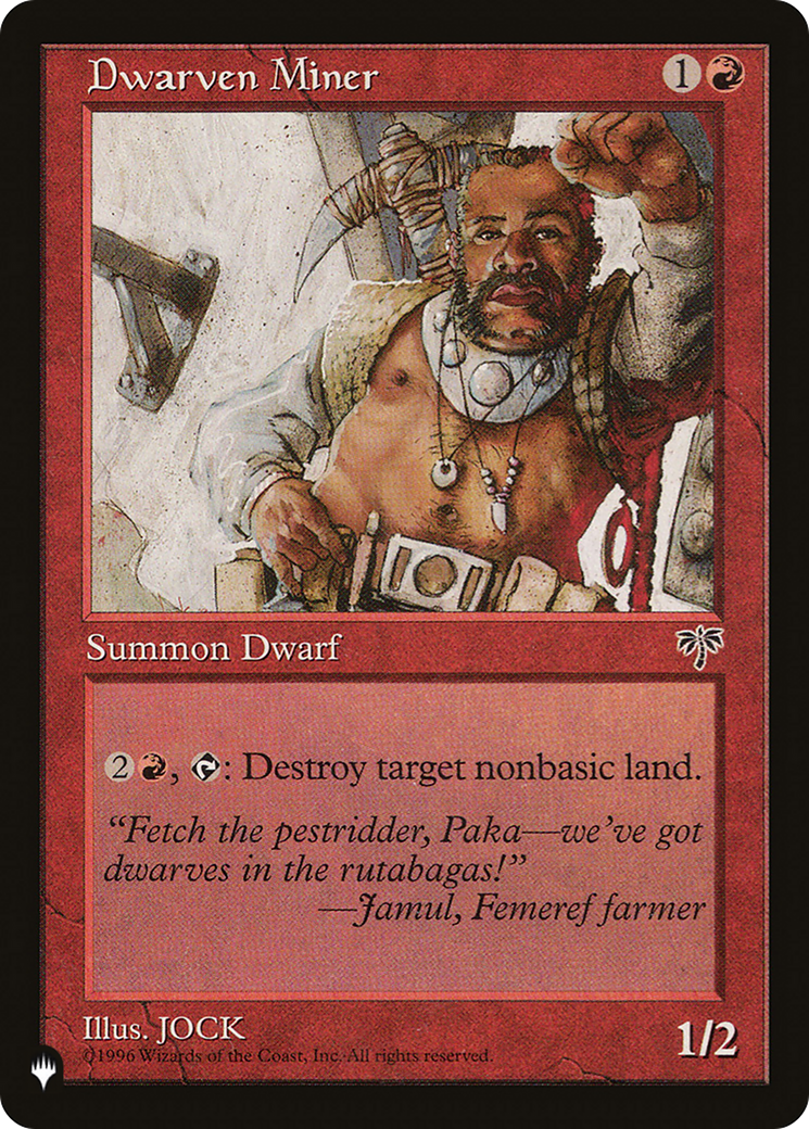 Dwarven Miner [The List] | Grognard Games