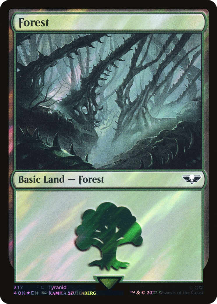 Forest (317) (Surge Foil) [Universes Beyond: Warhammer 40,000] | Grognard Games