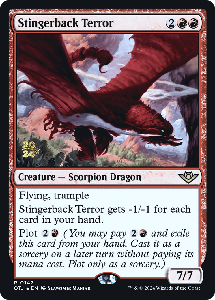 Stingerback Terror [Outlaws of Thunder Junction Prerelease Promos] | Grognard Games