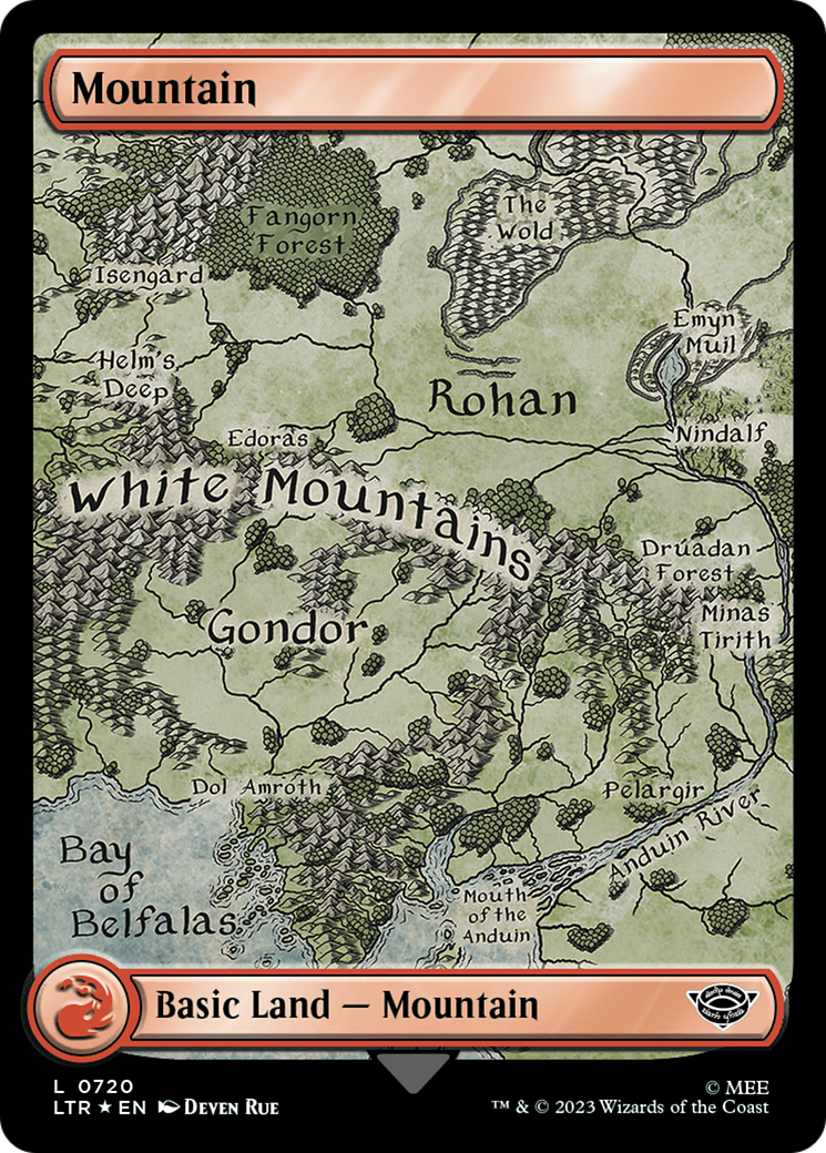 Mountain (720) (Surge Foil) [The Lord of the Rings: Tales of Middle-Earth] | Grognard Games