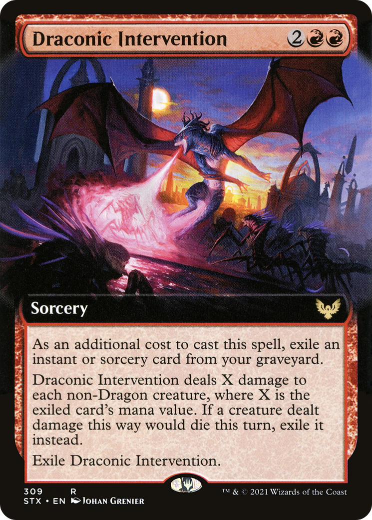 Draconic Intervention (Extended) [Strixhaven: School of Mages] | Grognard Games