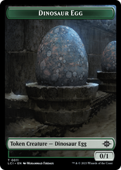 Dinosaur Egg // Dinosaur (0010) Double-Sided Token [The Lost Caverns of Ixalan Tokens] | Grognard Games