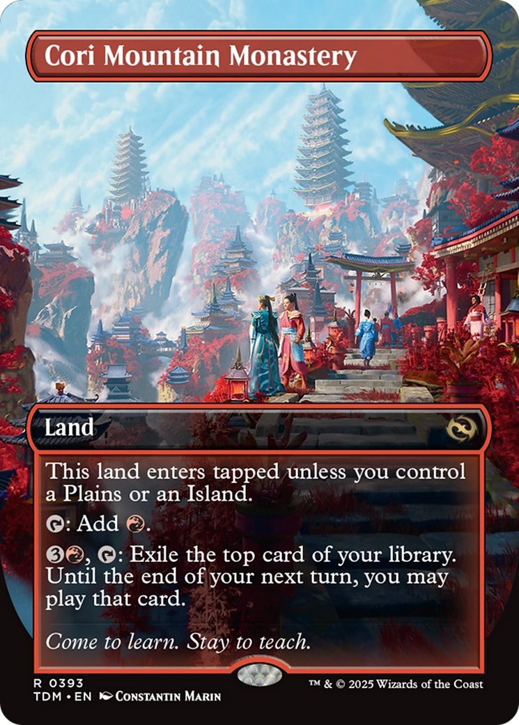 Cori Mountain Monastery (Borderless) [Tarkir: Dragonstorm] | Grognard Games